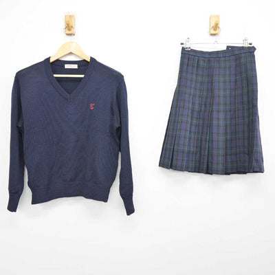 【中古】東京都 東京高等学校 女子制服 2点 (ニット・スカート) sf074320