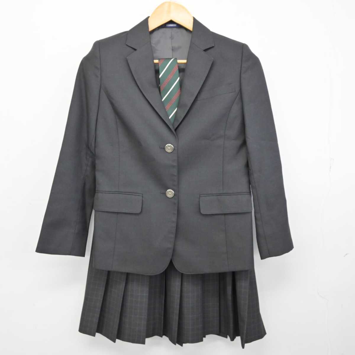 【中古】神奈川県 中川中学校 女子制服 4点 (ブレザー・スカート) sf074326