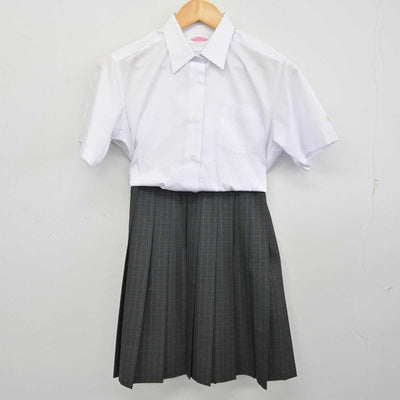 【中古】神奈川県 中川中学校 女子制服 2点 (シャツ・スカート) sf074327