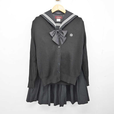 【中古】新潟県 加茂高等学校 女子制服 5点 (セーラー服・ニット・スカート) sf074337