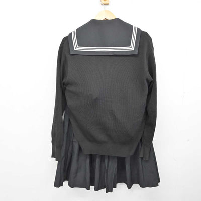 【中古】新潟県 加茂高等学校 女子制服 5点 (セーラー服・ニット・スカート) sf074337