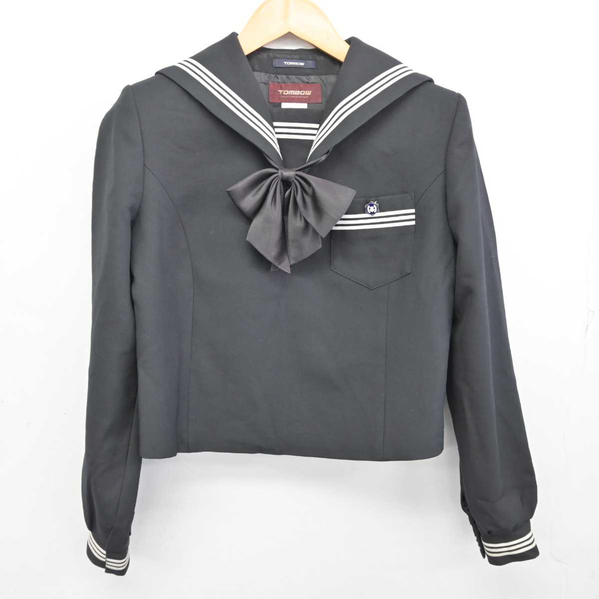 【中古】新潟県 加茂高等学校 女子制服 5点 (セーラー服・ニット・スカート) sf074337