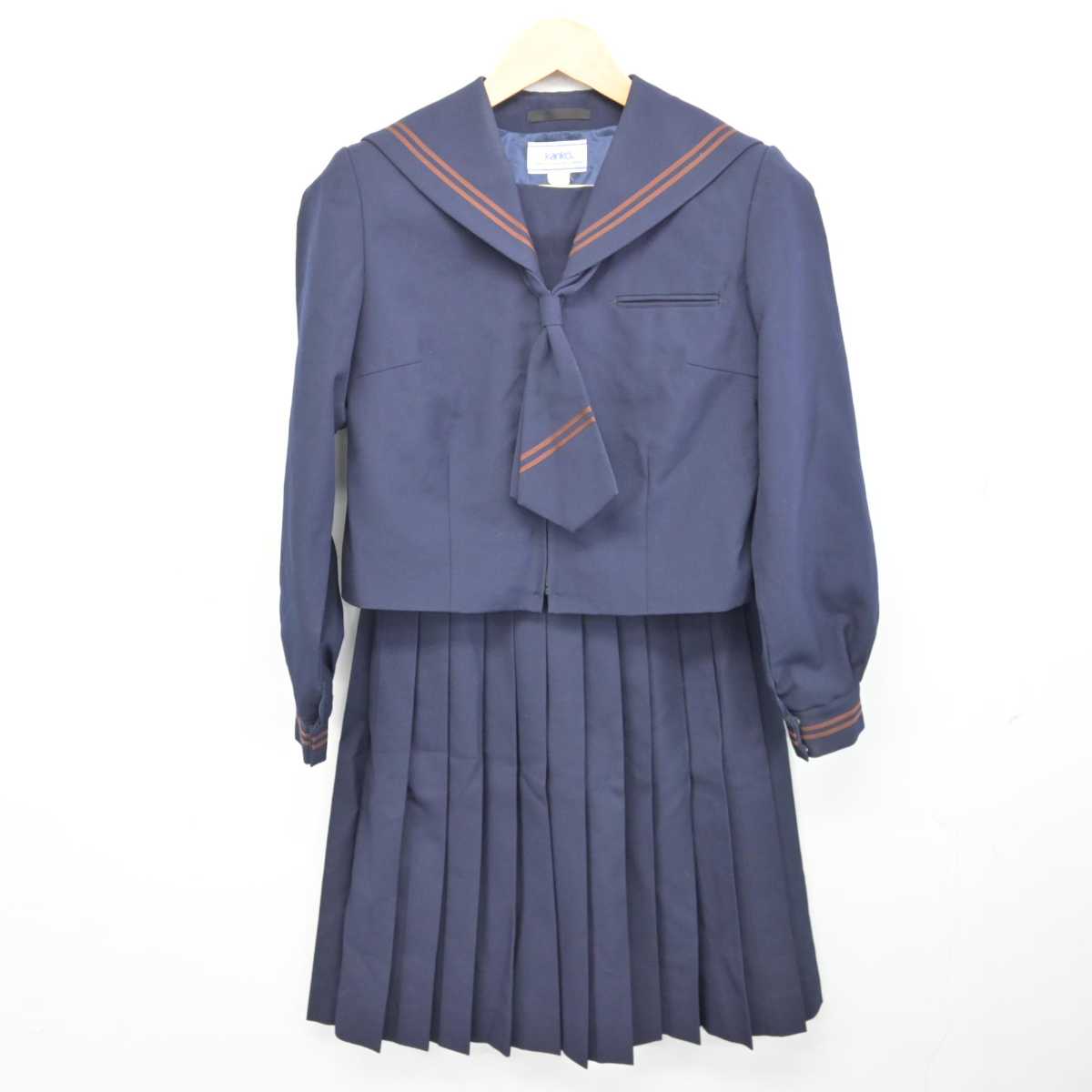 【中古】千葉県 河原塚中学校 女子制服 3点 (セーラー服・スカート) sf074346