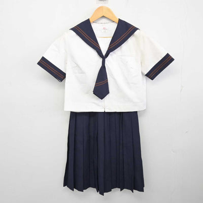 【中古】千葉県 河原塚中学校 女子制服 3点 (セーラー服・スカート) sf074347