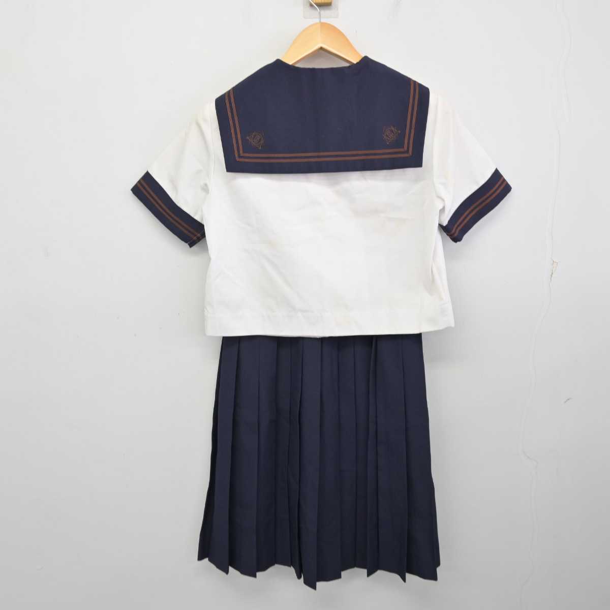 【中古】千葉県 河原塚中学校 女子制服 3点 (セーラー服・スカート) sf074347