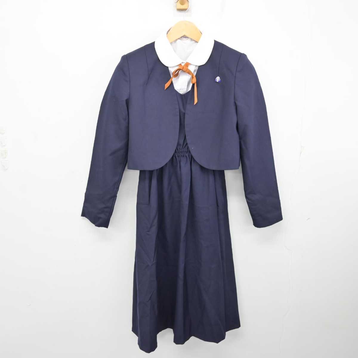 【中古】愛知県 南山学園 聖霊中学・高等学校 女子制服 4点 (ブレザー・シャツ・ワンピース) sf074358