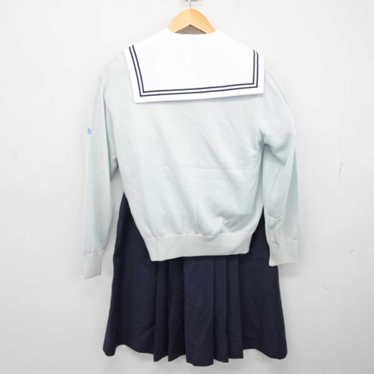 【中古】愛知県 南山学園 聖霊中学・高等学校 女子制服 3点 (セーラー服・ニット・スカート) sf074359