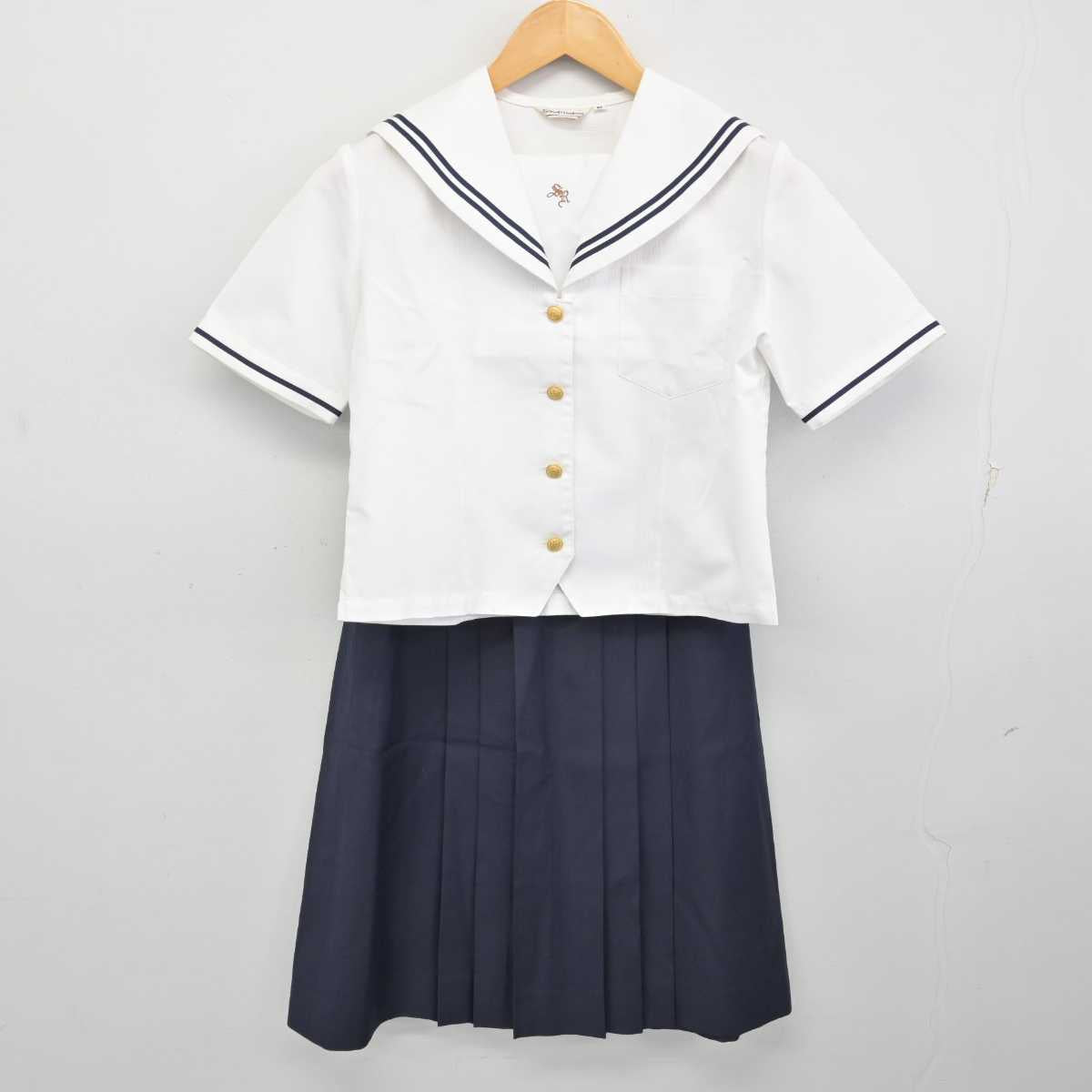 【中古】愛知県 南山学園 聖霊中学・高等学校 女子制服 2点 (セーラー服・スカート) sf074360