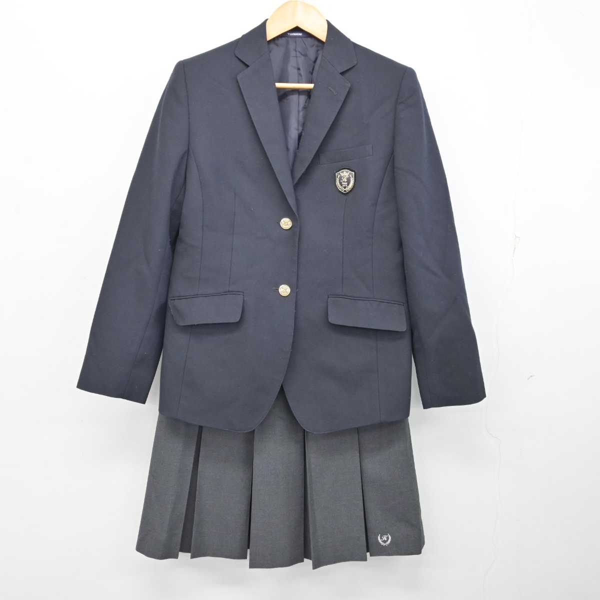 【中古】大阪府 柴島高等学校 女子制服 3点 (ブレザー・スカート・スカート) sf074383