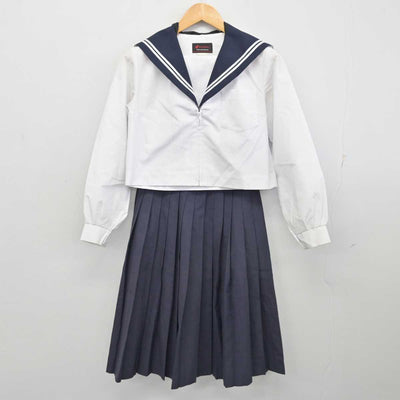 【中古】愛知県 鬼崎中学校 女子制服 3点 (セーラー服・セーラー服・スカート) sf074385