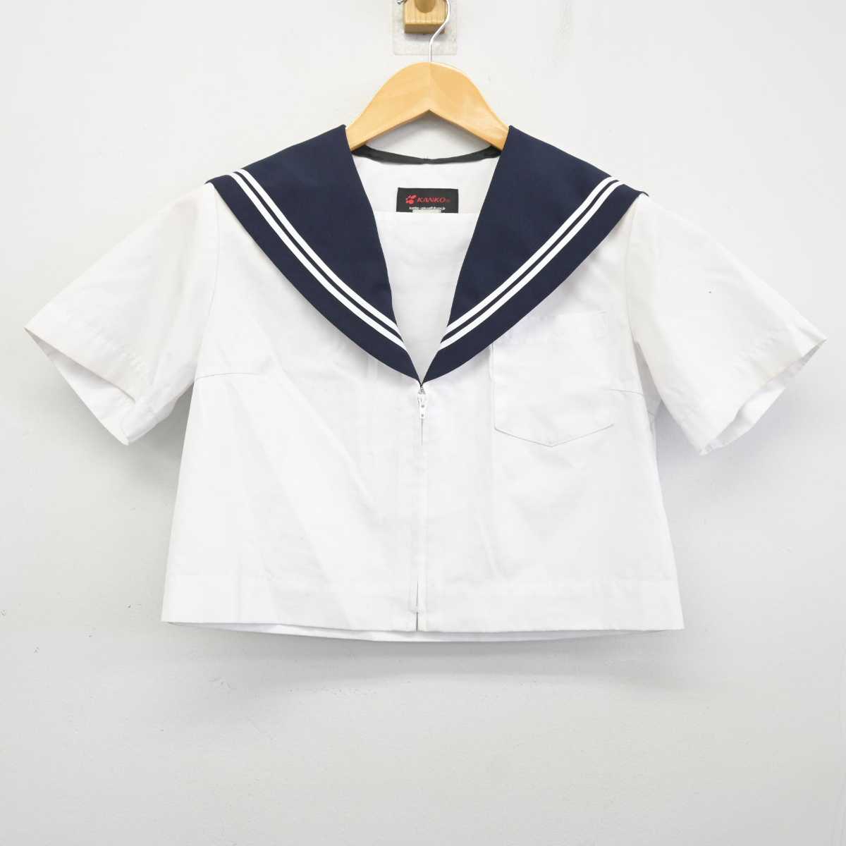 【中古】愛知県 鬼崎中学校 女子制服 2点 (セーラー服・セーラー服) sf074387