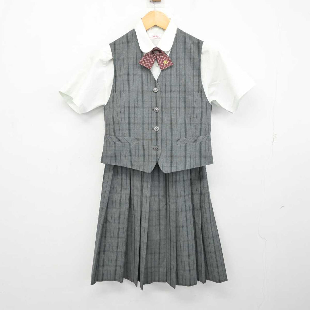 【中古】北海道 札幌市立厚別北中学校 女子制服 4点 (ベスト・シャツ・スカート) sf074390 | 中古制服通販パレイド