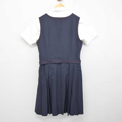 【中古】広島県 広島女学院中学高等学校 女子制服 2点 (シャツ・ジャンパースカート) sf074402