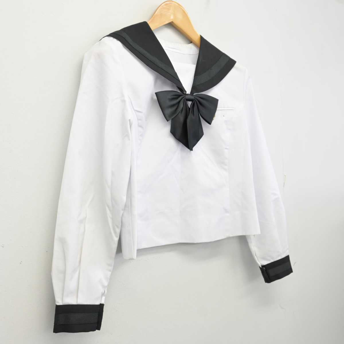 【中古】北海道 苫小牧西高等学校 女子制服 3点 (セーラー服) sf074427