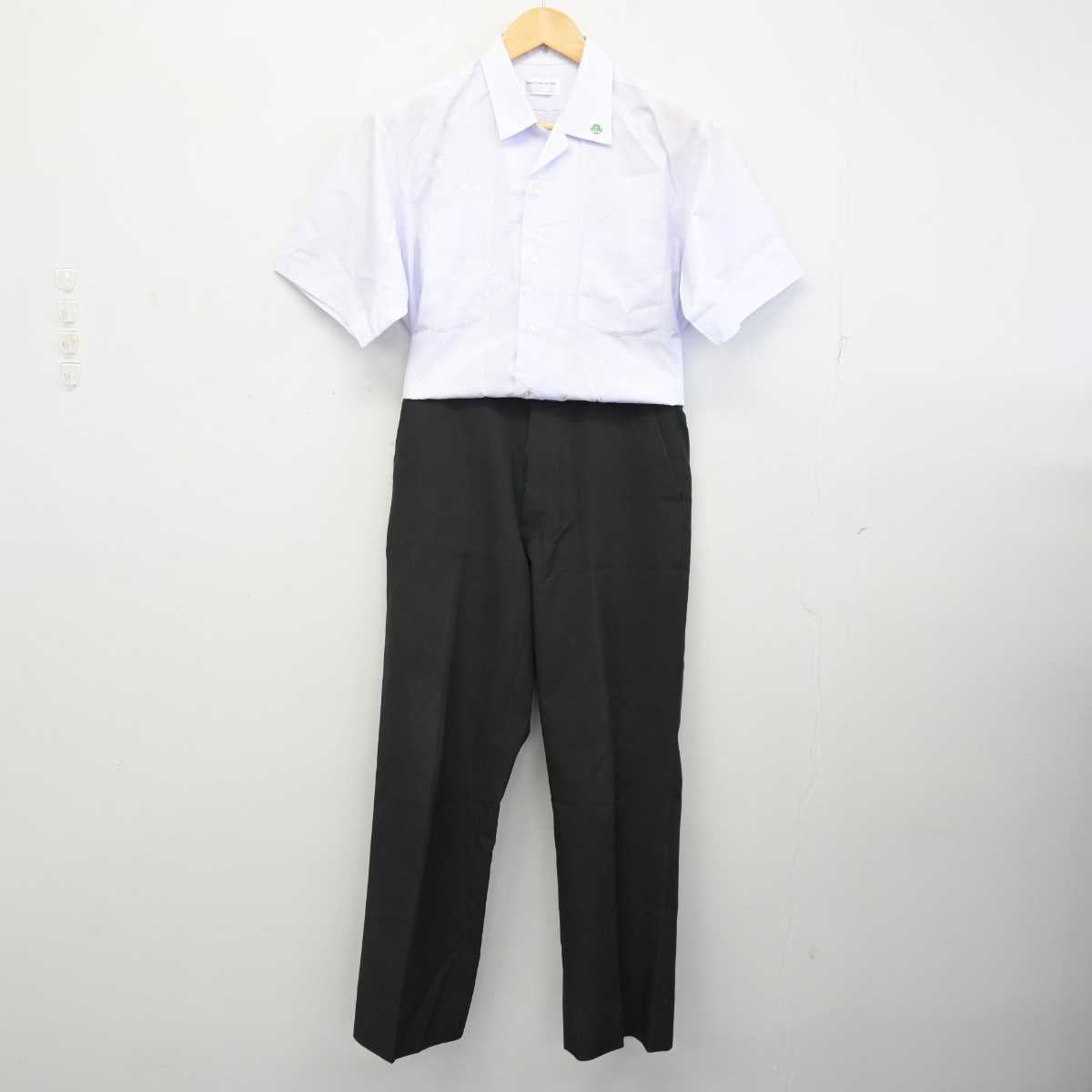 【中古】兵庫県 姫路商業高等学校 男子制服 2点 (シャツ・ズボン) sf074431