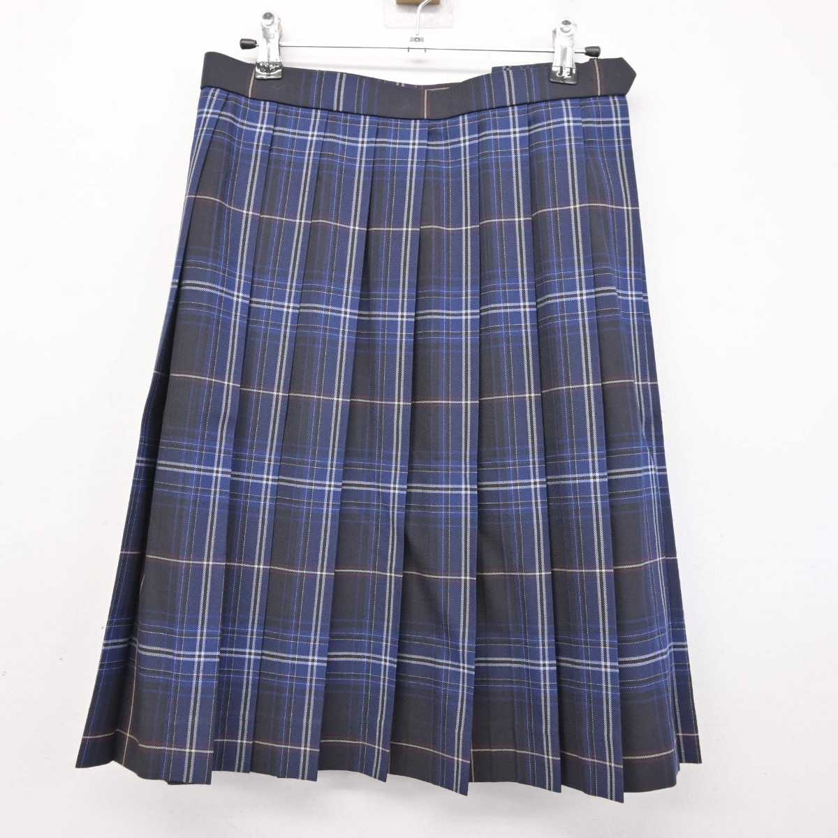 【中古】新潟県 国際情報高等学校 女子制服 4点 (ブレザー・ニット・スカート) sf074447