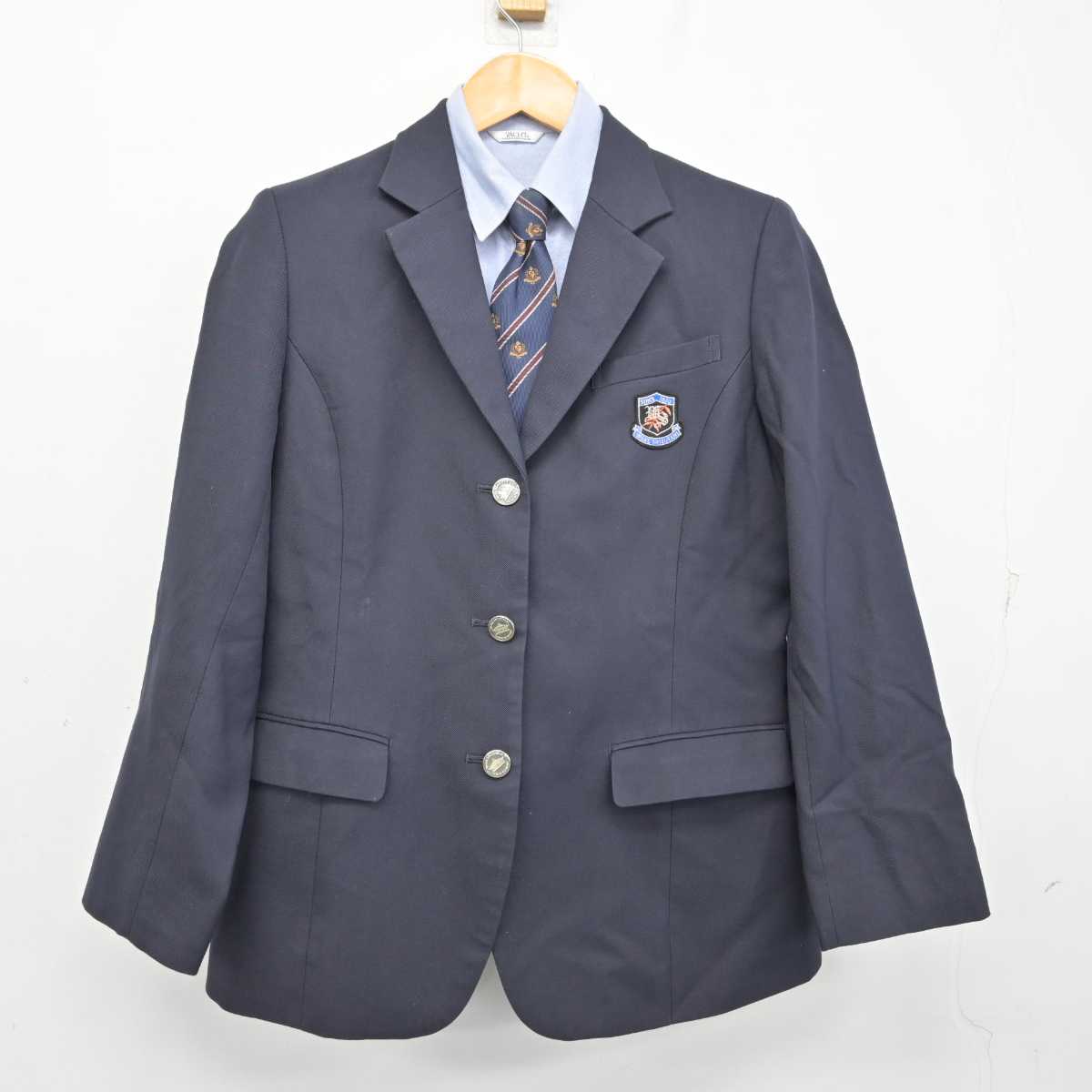 【中古】岡山県 和気閑谷高等学校 女子制服 3点 (ブレザー・シャツ) sf074472