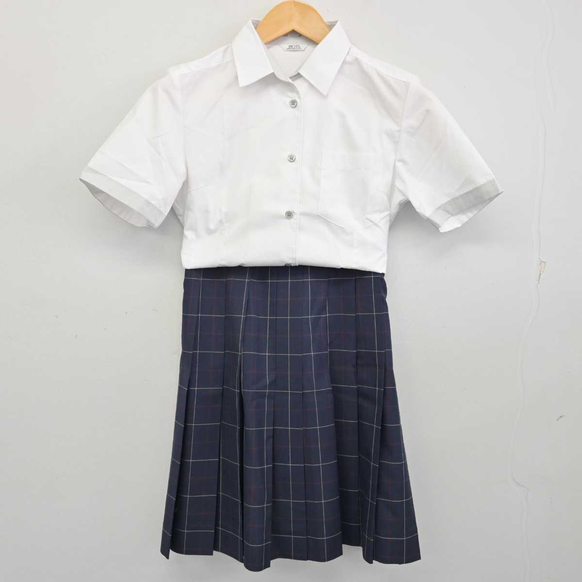 【中古】茨城県 太田第一高等学校 女子制服 3点 (シャツ・スカート) sf074476