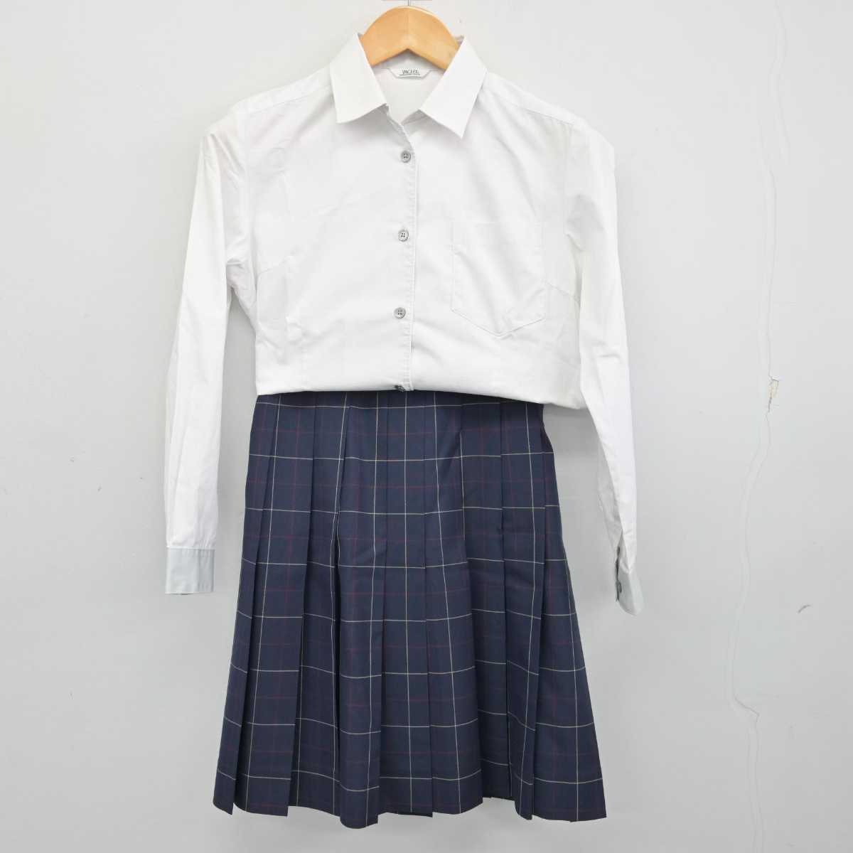 【中古】茨城県 太田第一高等学校 女子制服 3点 (シャツ・スカート) sf074476