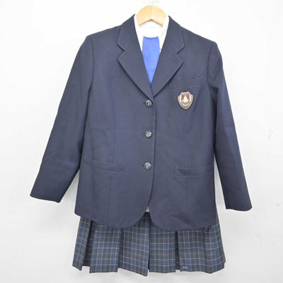 【中古】京都府 大谷中学・高等学校 女子制服 5点 (ブレザー・ニット・シャツ・スカート) sf074478