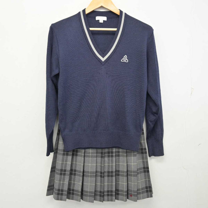 中古】京都府 桃山高等学校 女子制服 4点 (ブレザー・ニット