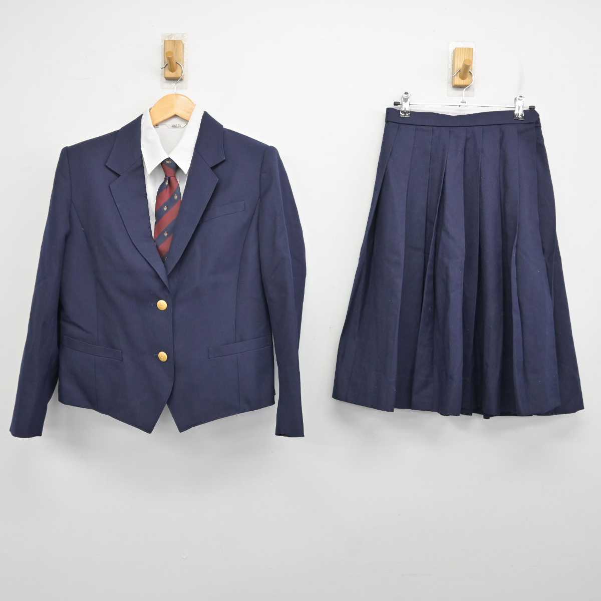 【中古】北海道 北海道旭川西高等学校 女子制服 5点 (ブレザー・シャツ・スカート) sf074484