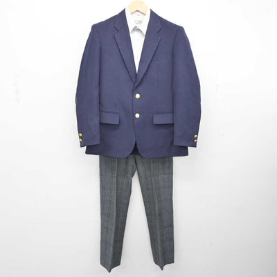 【中古】北海道 北海道旭川西高等学校 男子制服 3点 (ブレザー・シャツ・ズボン) sf074485