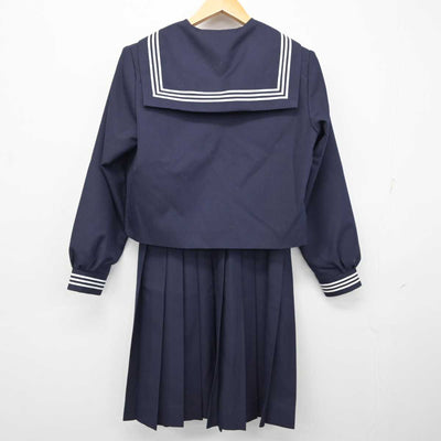 【中古】群馬県 休泊中学校 女子制服 4点 (セーラー服・ベスト・スカート) sf074492