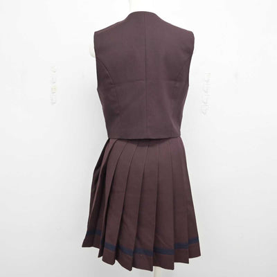 【中古】群馬県 共愛学園中学校・高等学校 女子制服 3点 (ニット・ベスト・スカート) sf074504