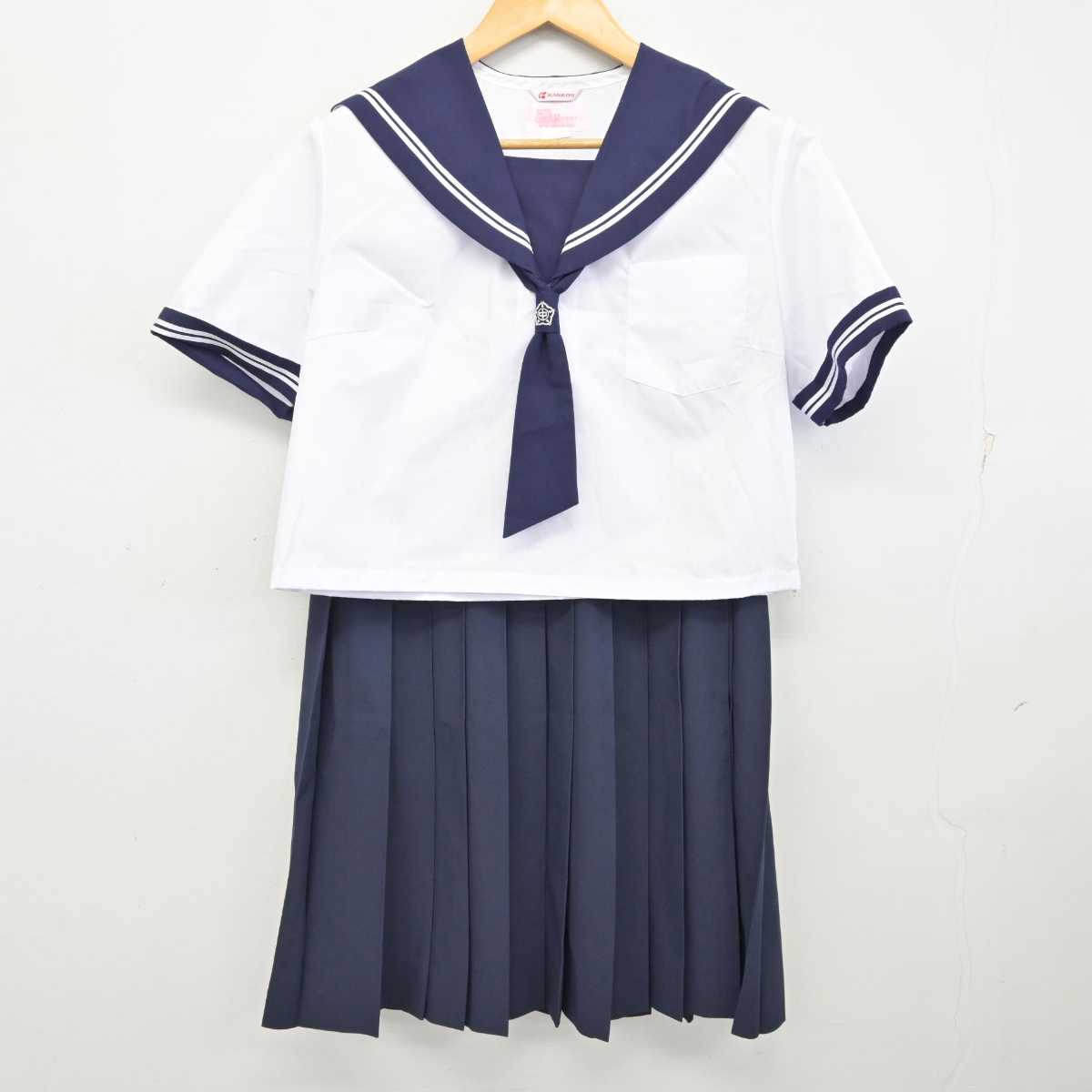 【中古】鳥取県 河北中学校 女子制服 5点 (セーラー服・セーラー服・スカート) sf074506