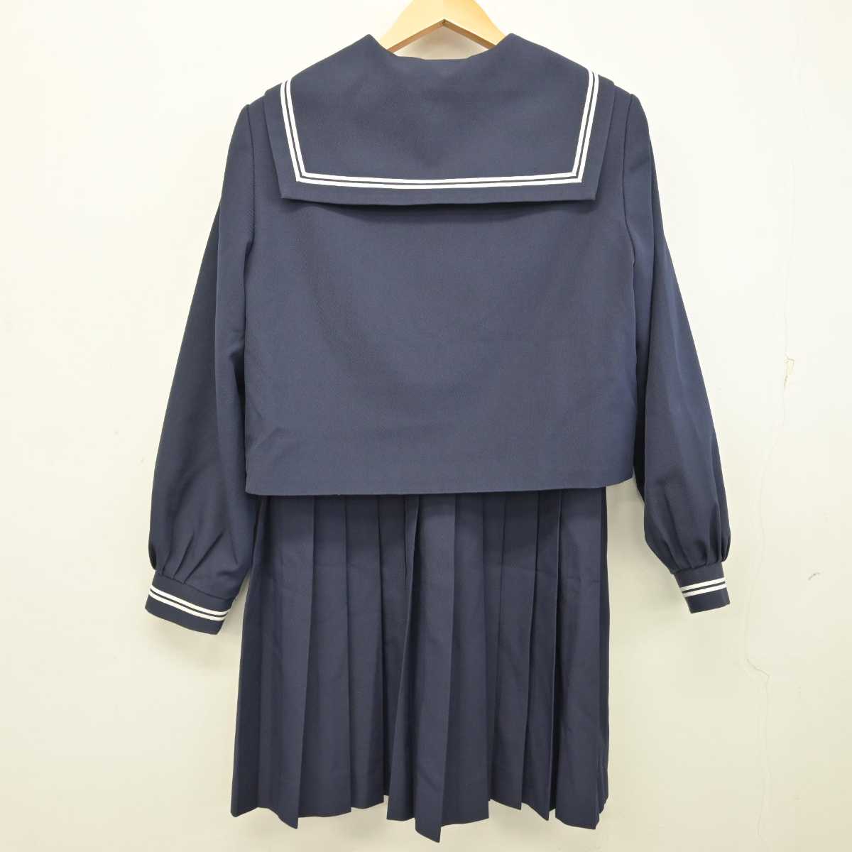 【中古】鳥取県 河北中学校 女子制服 3点 (セーラー服・スカート) sf074507