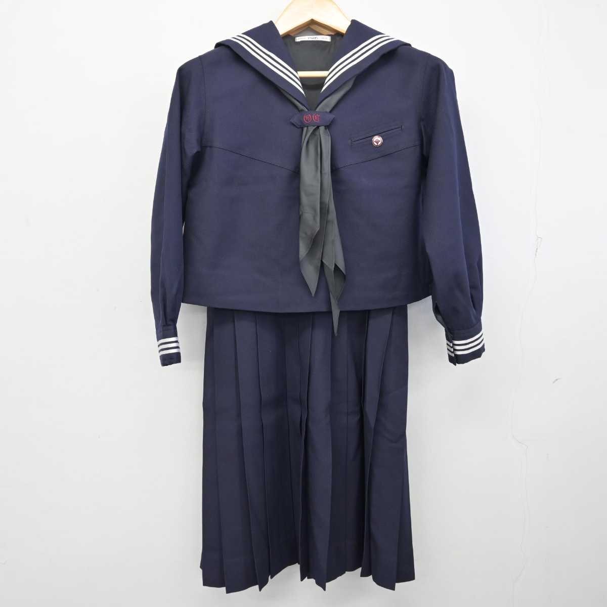 【中古】東京都 大妻中学高等学校 女子制服 4点 (セーラー服・スカート) sf074531