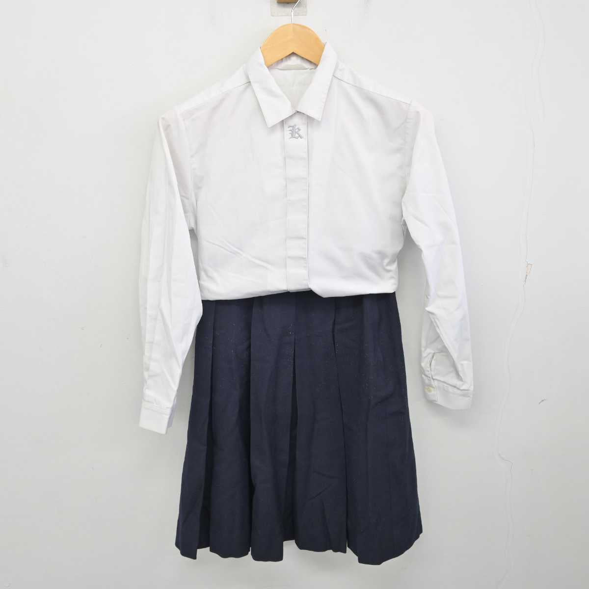 【中古】埼玉県 小松原女子高等学校 女子制服 4点 (ブレザー・ニット・シャツ・スカート) sf074563