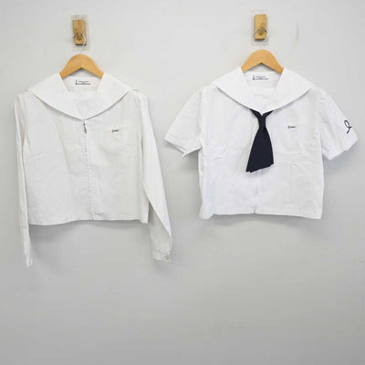 【中古】群馬県 伊勢崎清明高等学校 女子制服 4点 (セーラー服・スカート) sf074575