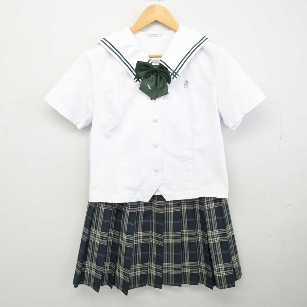 【中古】三重県 エスコラピオス学園 海星高等学校 女子制服 3点 (セーラー服・スカート) sf074583