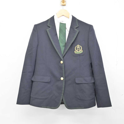 【中古】三重県 エスコラピオス学園海星高等学校 女子制服 4点 (ブレザー・ニット・シャツ) sf074584