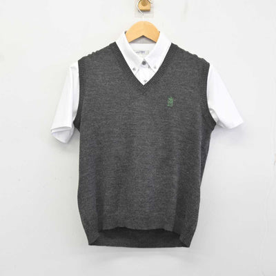 【中古】三重県 エスコラピオス学園海星高等学校 女子制服 2点 (ニットベスト・シャツ) sf074586