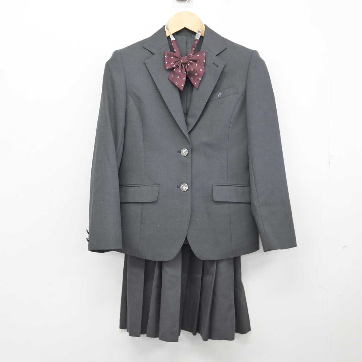 【中古】東京都 大江戸高等学校 女子制服 4点 (ブレザー・ニット・スカート) sf074595