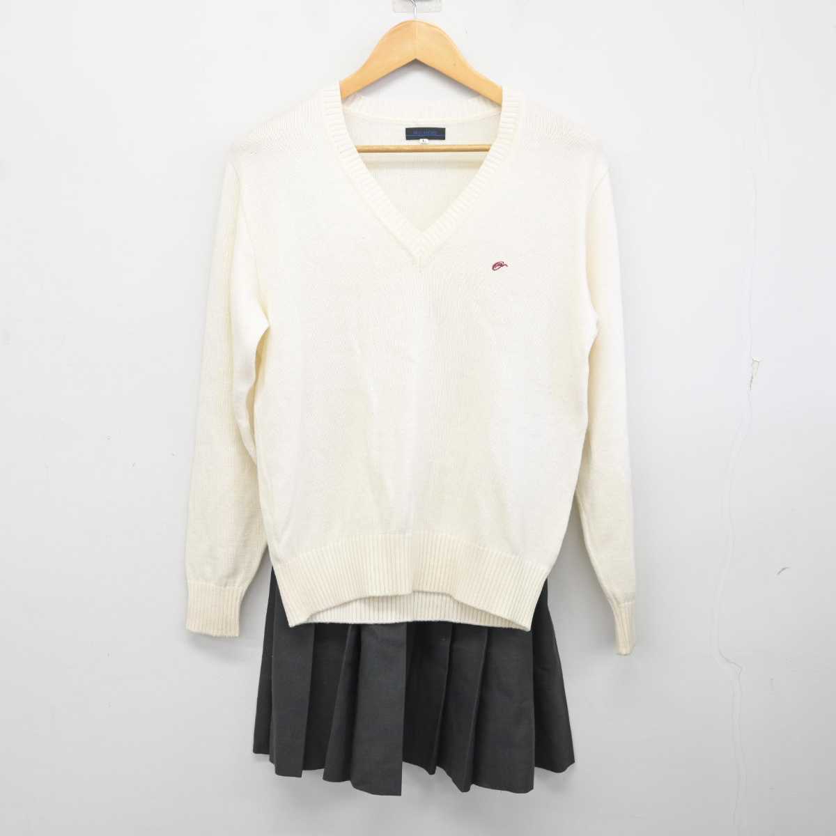 【中古】東京都 大江戸高等学校 女子制服 4点 (ブレザー・ニット・スカート) sf074595