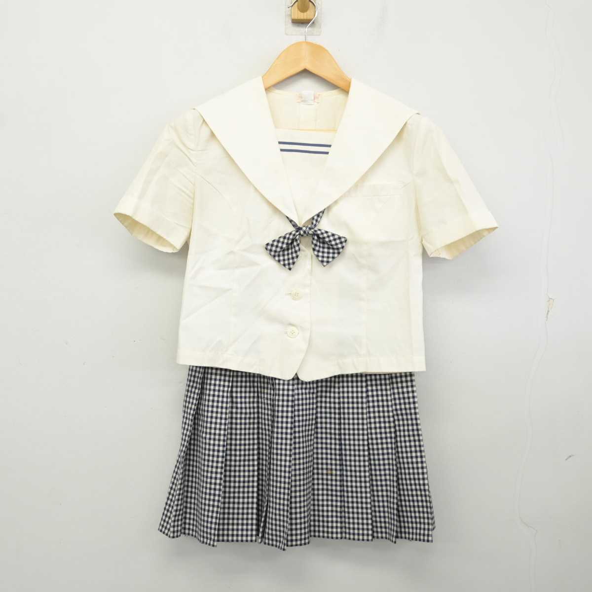 【中古】東京都 晴海総合高等学校/旧制服 女子制服 4点 (セーラー服・スカート・スカート) sf074606