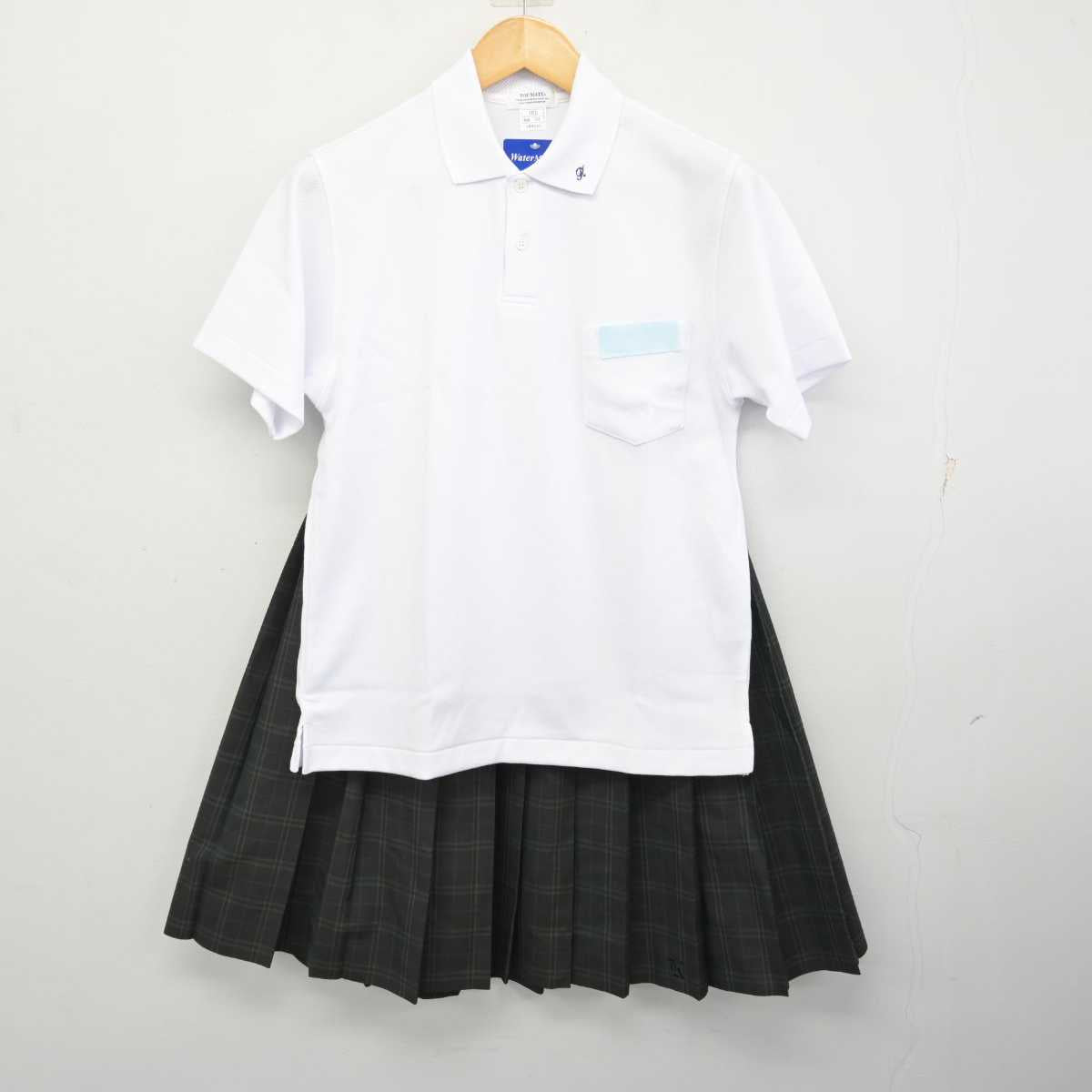 【中古】大阪府 加賀田中学校 女子制服 3点 (シャツ・スカート) sf074646