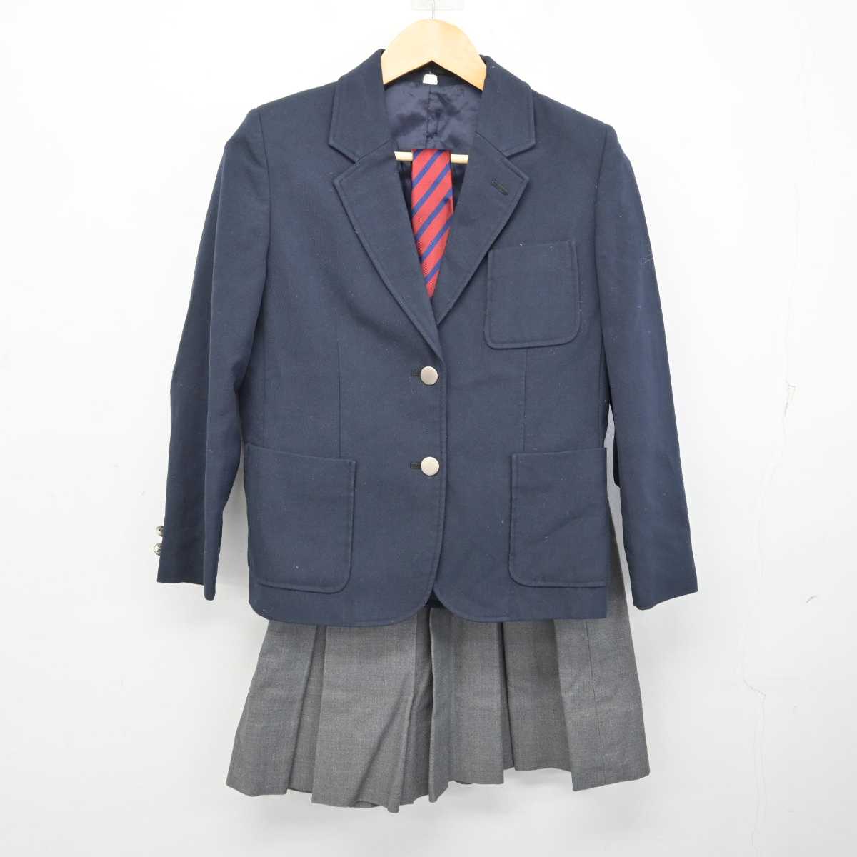 【中古】神奈川県 東鴨居中学校 女子制服 3点 (ブレザー・スカート) sf074657