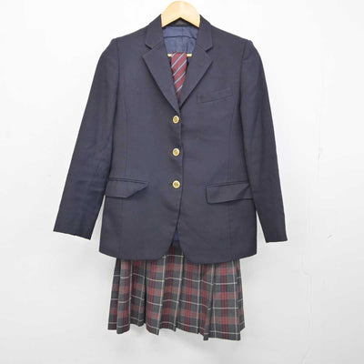 【中古】神奈川県 横浜商科大学高等学校 女子制服 4点 (ブレザー・スカート) sf074665