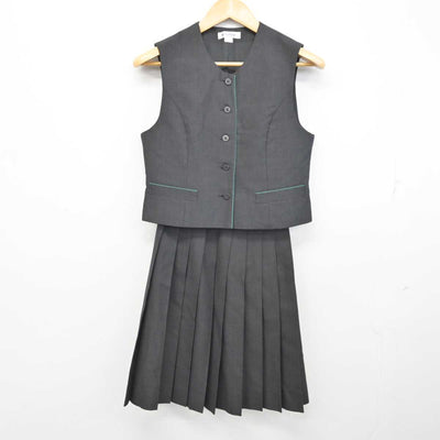 【中古】神奈川県 鎌倉女子大学高等部 女子制服 2点 (ベスト・スカート) sf074668