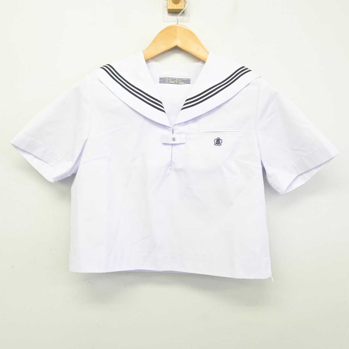 【中古】滋賀県 水口高等学校 女子制服 3点 (セーラー服・スカート) sf074691