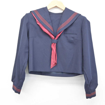 【中古】滋賀県 水口中学校 女子制服 3点 (セーラー服・スカート) sf074694