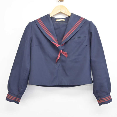 【中古】滋賀県 水口中学校 女子制服 3点 (セーラー服・スカート) sf074695