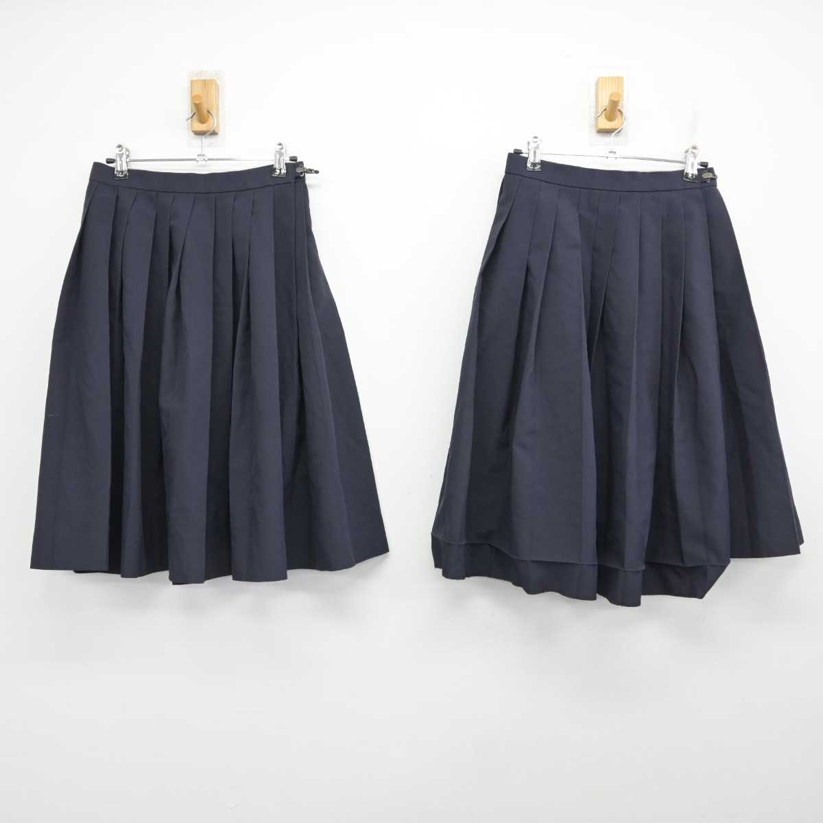 【中古】福岡県 赤池中学校 女子制服 3点 (セーラー服・スカート・スカート) sf074709