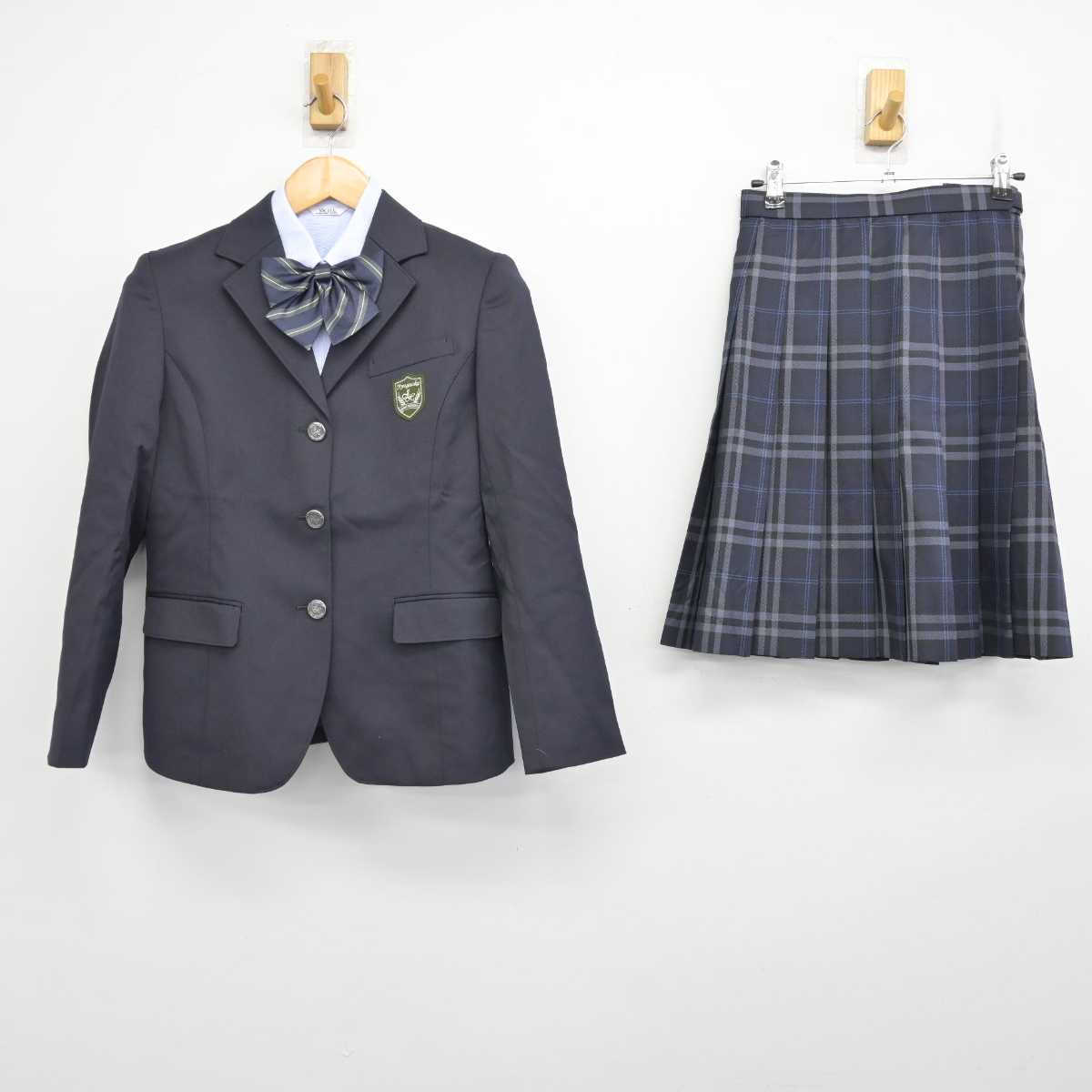 【中古】福岡県 自由ケ丘高等学校 女子制服 4点 (ブレザー・シャツ・スカート) sf074711