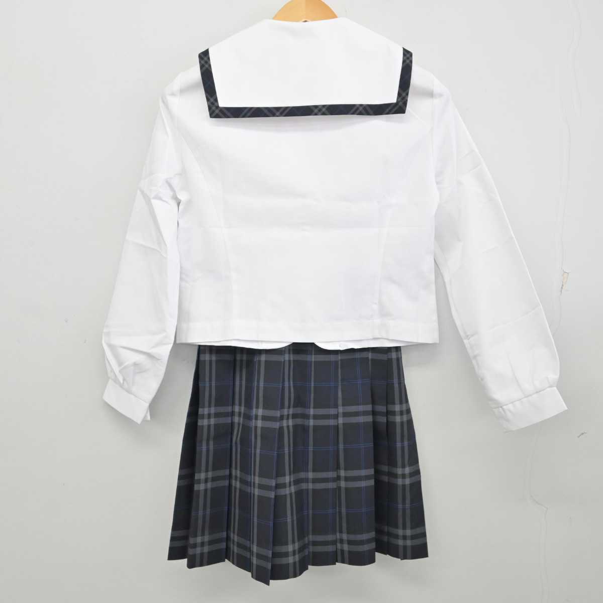 【中古】福岡県 自由ケ丘高等学校 女子制服 3点 (セーラー服・スカート) sf074712